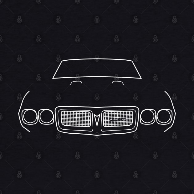 1969 vintage Pontiac Firebird outline graphic (white) by soitwouldseem